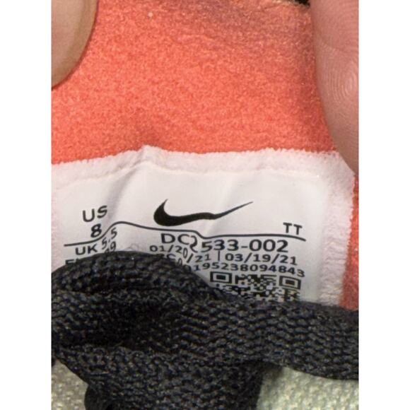 Nike Waffle One Shoes Womens Size 8 Black Red Sneakers Lifestyle Casual Athletic - Picture 9 of 9